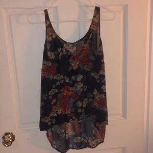 Sheer floral tank